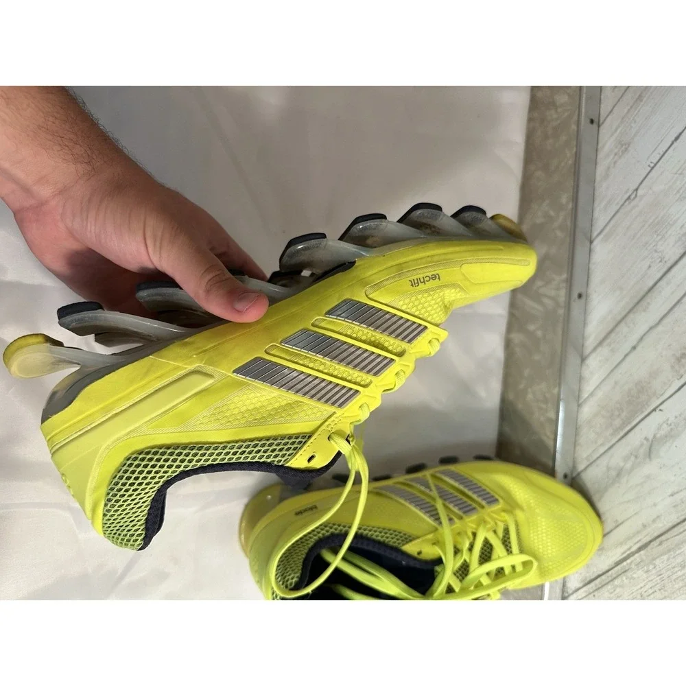 Adidas Springblade Ignite Mens Shoes 10 Neon Yellow Black Shoes LIGHT DAMAGED